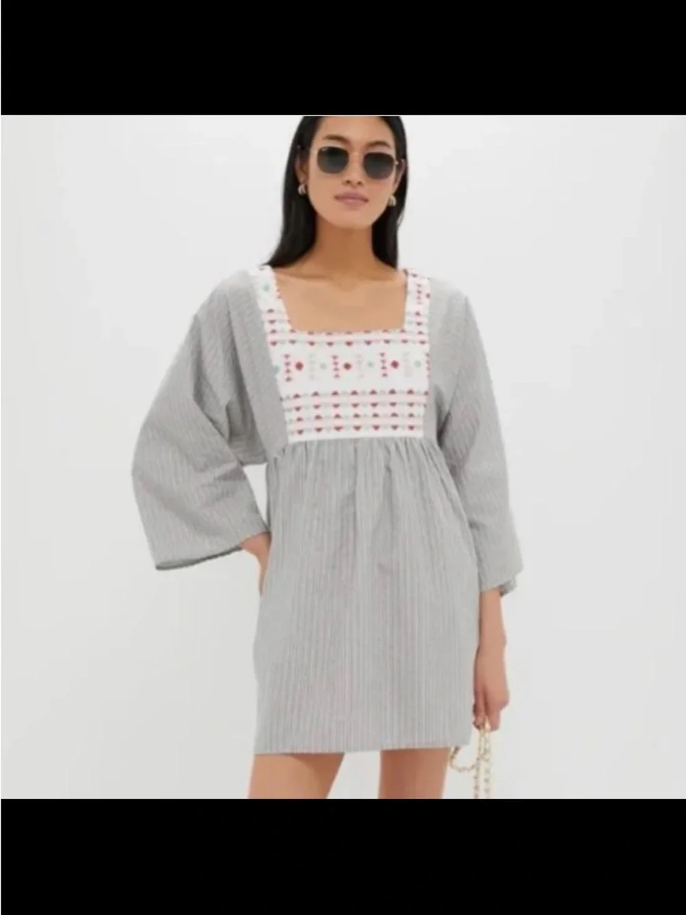 NWT TUCKERNUCK POMANDER PLACE Sage Stripe Embroidered Sadona Dress Size small - Picture 7 of 16